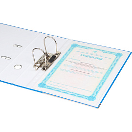 Папка-регистратор Attache 75 мм cиняя бумвинил/бумага с защитным уголком