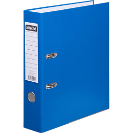 Папка-регистратор Attache 75 мм cиняя бумвинил/бумага с защитным уголком