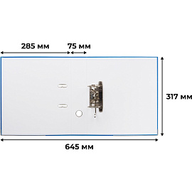 Папка-регистратор Attache 75 мм cиняя бумвинил/бумага с защитным уголком