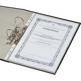 Папка-регистратор Attache 75 мм чёрная бумвинил/бумага с защитным уголком