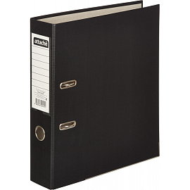 Папка-регистратор Attache 75 мм чёрная бумвинил/бумага с защитным уголком