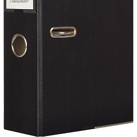 Папка-регистратор Attache 75 мм чёрная бумвинил/бумага с защитным уголком