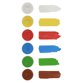 Краски пальчиковые JOVI (Испания), 6 цветов по 125 мл, на водной основе, в баночках, 560/S