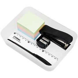 Лоток для канцелярских принадлежностей СТАММ, 13*17.8*4,4см, пластиковый, прозрачный фото Лоток для канцелярских принадлежностей СТАММ, 13*17.8*4,4см, пластиковый, прозрачный