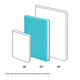 Ежедневник недатированный, А5, 136л., кожзам, OfficeSpace "Winner", бирюзовый