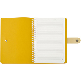 Записная книжка А5 96л. ЛАЙТ, кожзам, скрытый гребень, Greenwich Line "Pastel. Yellow", блок в линию
