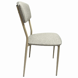 Стул для столовых, кафе, дома РС23, бежевый перламутровый каркас, рогожка бежевая