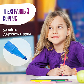 Фломастеры трехгранные 12 цветов, вентилируемый колпачок, BRAUBERG "PREMIUM", ПВХ-упаковка, 152193 фото Фломастеры трехгранные 12 цветов, вентилируемый колпачок, BRAUBERG "PREMIUM", ПВХ-упаковка, 152193