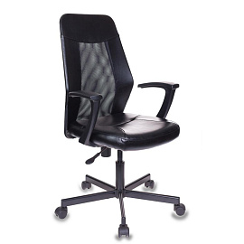 Кресло офисное Easy Chair 225 PTW черное (искусственная кожа/сетка, металл)