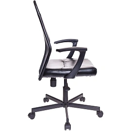 Кресло офисное Easy Chair 225 PTW чёрное (экокожа/сетка, металл)