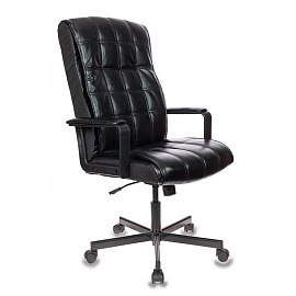 Кресло для руководителя Easy Chair 562 TR чёрное (рециклированная кожа, металл)