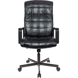 Кресло для руководителя Easy Chair 562 TR чёрное (рециклированная кожа, металл)