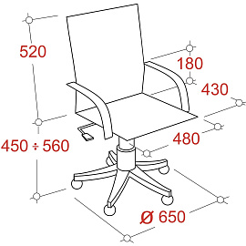 Кресло для руководителя Easy Chair 563 TPU чёрное (экокожа, металл)