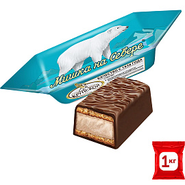 Конфеты шоколадные Фабрика имени Крупской Мишка на севере 1 кг