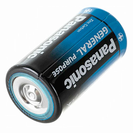 Батарейки КОМПЛЕКТ 2шт., PANASONIC D R20 (373), солевые, в пленке, 1.5 В фото Батарейки КОМПЛЕКТ 2шт., PANASONIC D R20 (373), солевые, в пленке, 1.5 В