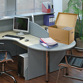 Короб архивный "Делопроизводство" (325х480х295 мм), с крышкой, гофрокартон, BRAUBERG, 126523