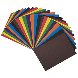 Картон цветной А4, ArtSpace, 24л., 8цв., немелованный, в папке, "Бабочка