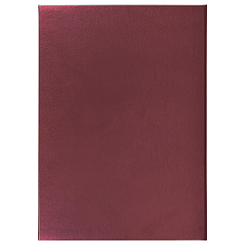Папка адресная бумвинил "НА ПОДПИСЬ", А4, бордовая, индивидуальная упаковка, STAFF "Basic", 129577