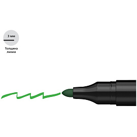 Маркер перманентный Schneider Maxx 160 зеленый (толщина линии 1-3 мм) круглый наконечник