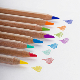 Карандаши цветные Гамма "Мультики", 18цв., супермягкие, увелич. диаметр грифеля 4,0мм, заточен., картон. упак., европодвес