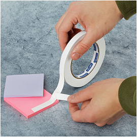 Клейкая лента двусторонняя OfficeSpace, 12мм*5м, на вспененной основе, 1мм фото Клейкая лента двусторонняя OfficeSpace, 12мм*5м, на вспененной основе, 1мм