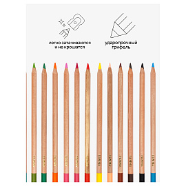 Карандаши цветные Гамма "Мультики", 18цв., супермягкие, увелич. диаметр грифеля 4,0мм, заточен., картон. упак., европодвес