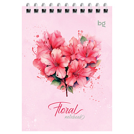 Блокнот А6 40л. на гребне BG "Floral notebook