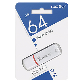 Флешка USB 2.0 64 ГБ SmartBuy Crown (SB64GBCRW-W)