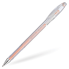 Ручка гелевая CROWN "Hi-Jell Pastel", ОРАНЖЕВАЯ ПАСТЕЛЬ, узел 0,8 мм, линия письма 0,5 мм, HJR-500P