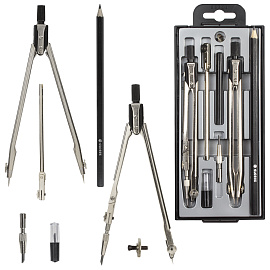 Готовальня Глобус Technica (корпус серебристый, НЧ8-70-60)