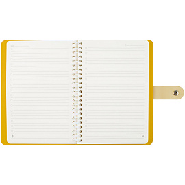Записная книжка А5 96л. ЛАЙТ, кожзам, скрытый гребень, Greenwich Line "Pastel. Yellow", блок в линию