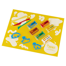 Пластилин на растительной основе Jovi 6 цветов 300 г с формочками