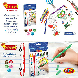 Фломастеры Jovi 12 цветов двухсторонние фото Фломастеры Jovi 12 цветов двухсторонние