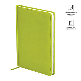 Ежедневник недатированный, А5, 136л., кожзам, OfficeSpace "Winner", салатовый