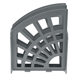 Лоток для бумаг веерный СТАММ "Эконом", 6-ти секционный, серый