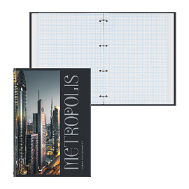 Тетрадь на кольцах А4, 160л., BG "Мегаполис", матовая ламинация