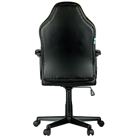 Кресло игровое Helmi HL-S08 "Rally", экокожа черная/серая/желтая