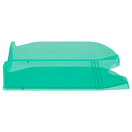 Лоток для бумаг горизонтальный СТАММ "Тропик", тонированный мятный