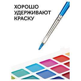 Набор кистей Гамма "Классические" 10шт., синтетика, круглые № 1, 2, 3, 5, 8, плоские № 2, 4, 6, 8, 10, блистер, европодвес