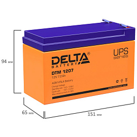 Батарея для ИБП Delta DTM 1207 12 В 7.2 Ач
