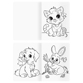 Раскраска А4, 16 стр., ТРИ СОВЫ "Для девочек