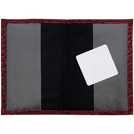 Обложка для пенсионного удостоверения OfficeSpace экокожа, бордовый