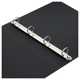 Папка на 4 кольцах OfficeSpace "Вита" А4, 40мм, 500мкм, пластик, черная фото Папка на 4 кольцах OfficeSpace "Вита" А4, 40мм, 500мкм, пластик, черная