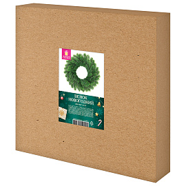 Венок новогодний, диаметр 42 см "Волшебство", литой ПЭТ, ЗОЛОТАЯ СКАЗКА, 592516