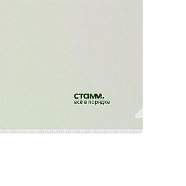 Папка-уголок СТАММ "Сияние" А4, 180мкм, пластик, непрозрачная, белый