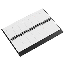 Планинг недатированный, 56л., 330*130мм, кожзам, BG "Nebraska. Black", черный