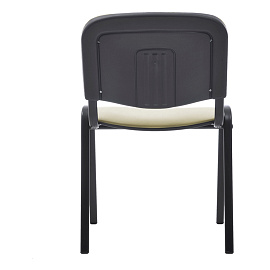 Стул Helmi HL-F01 "Изо", каркас черный, обивка кожзам бежевый