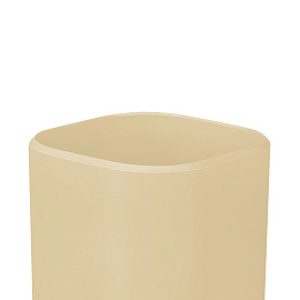 Подставка-стакан СТАММ "Фаворит", пластиковая, квадратная, бежевая