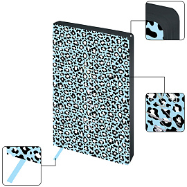 Ежедневник недатированный, А5, 136л., кожзам, Greenwich Line "Vision. Animal print. Leopard", тон. блок, цветной срез