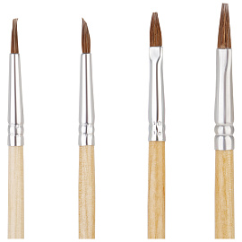 Набор кистей ArtSpace 4шт., Пони, круглые № 2, 3, плоские № 4, 6, блистер, европодвес